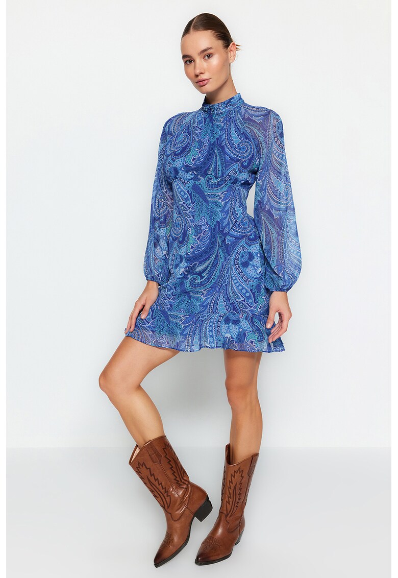 Rochie mini cu model paisley