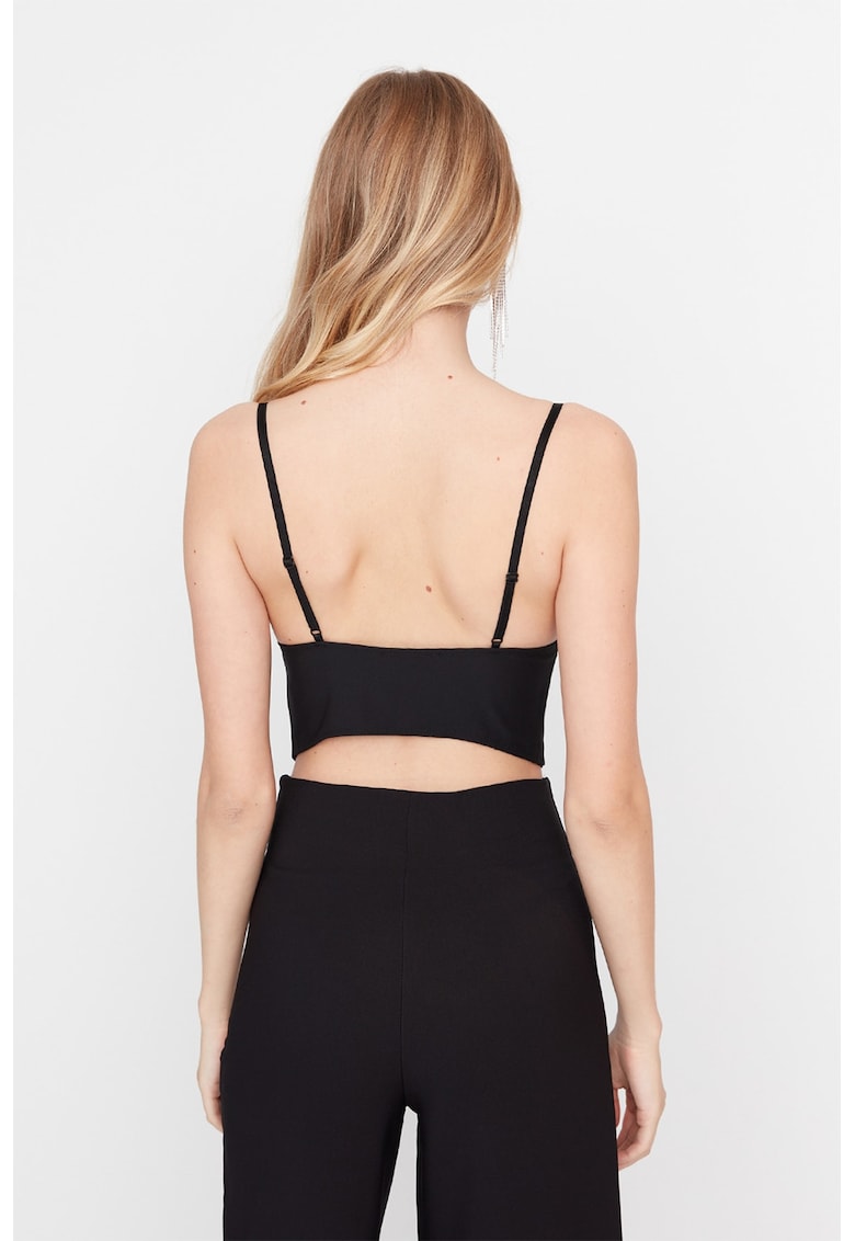 Top-corset cu decolteu in V