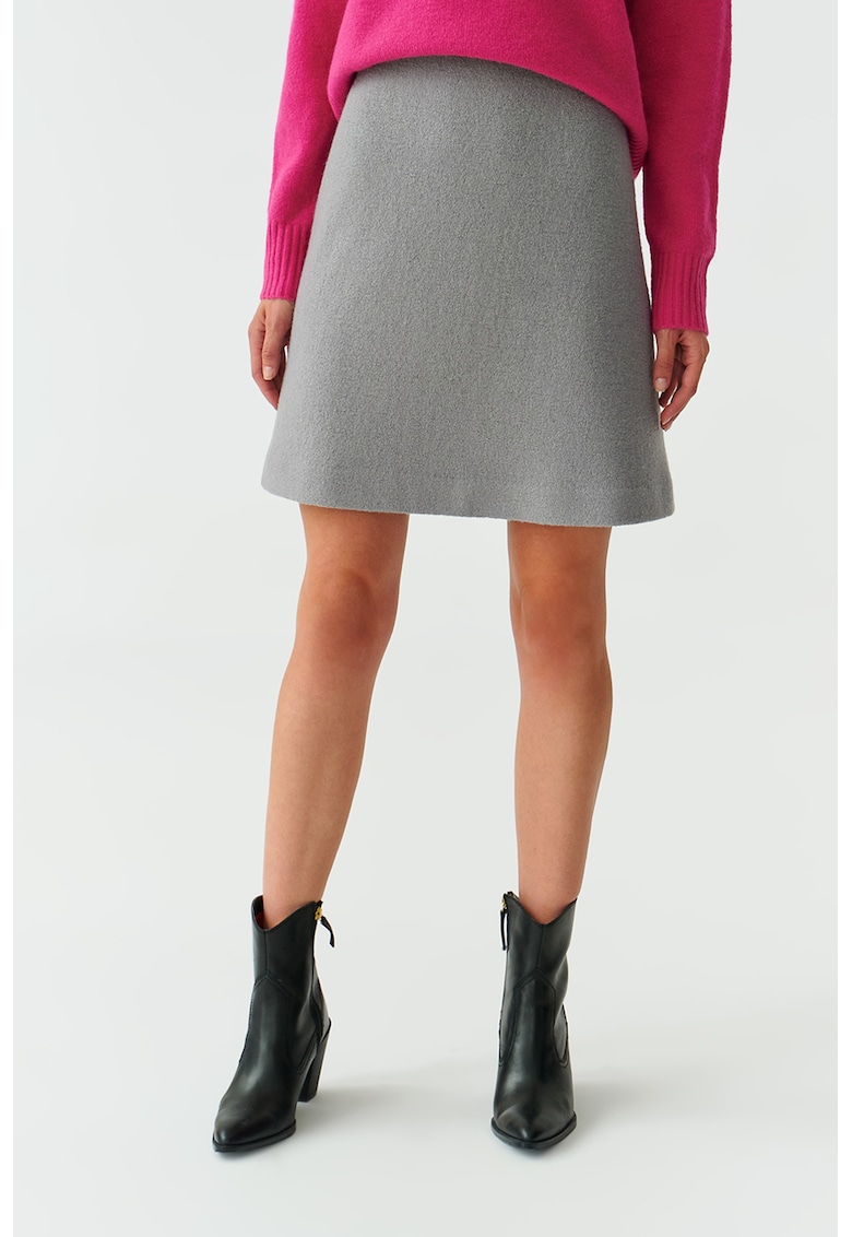 Fusta mini din amestec de lana Miko