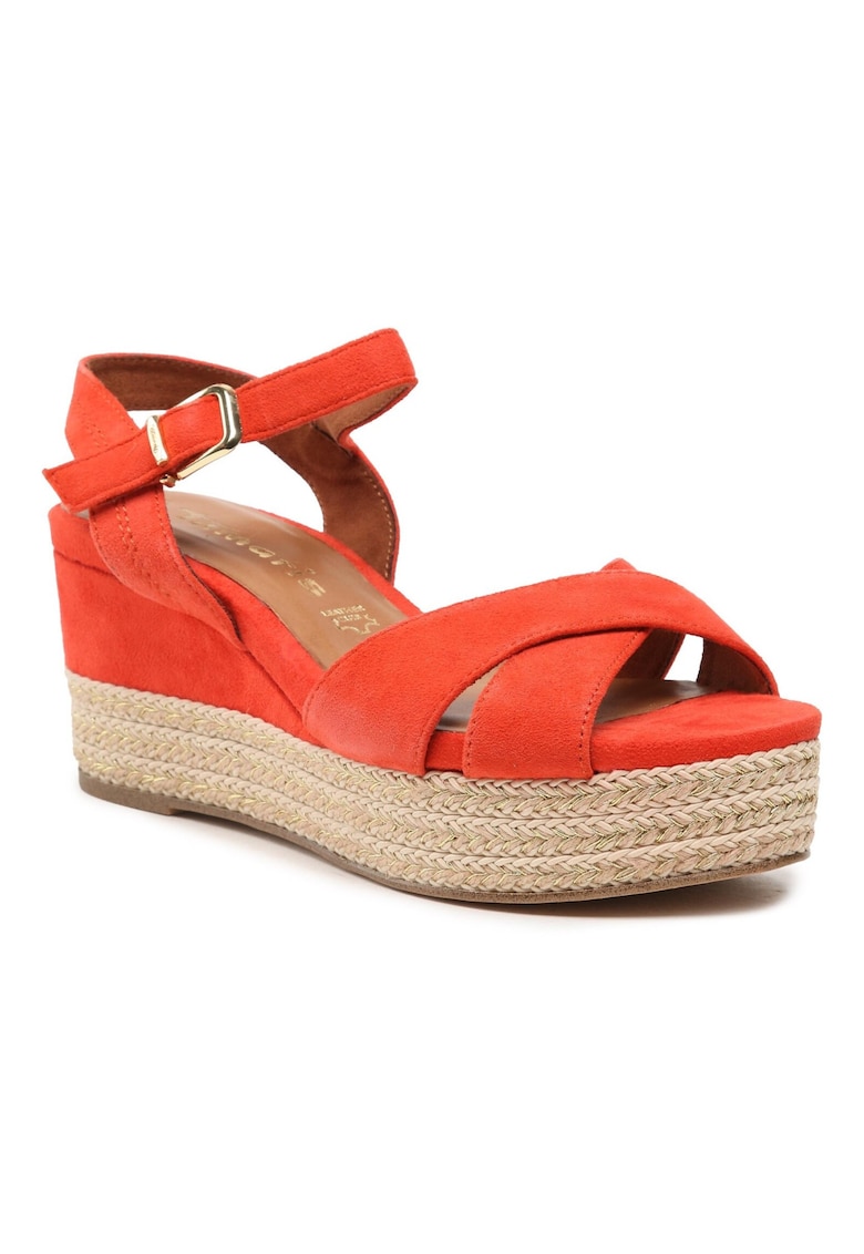 Sandale dama - 302255801 - Piele naturala - Rosu - Rosu