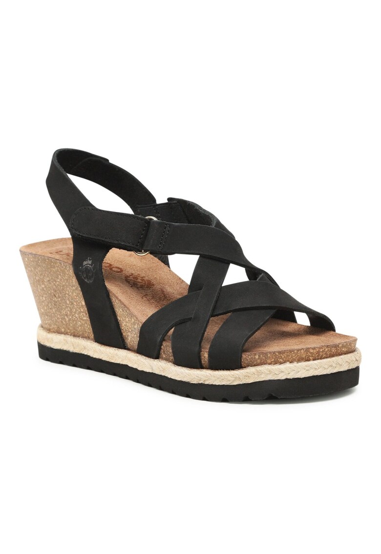 Sandale dama - 301973256 - Piele naturala - Piele nabuc - Negru