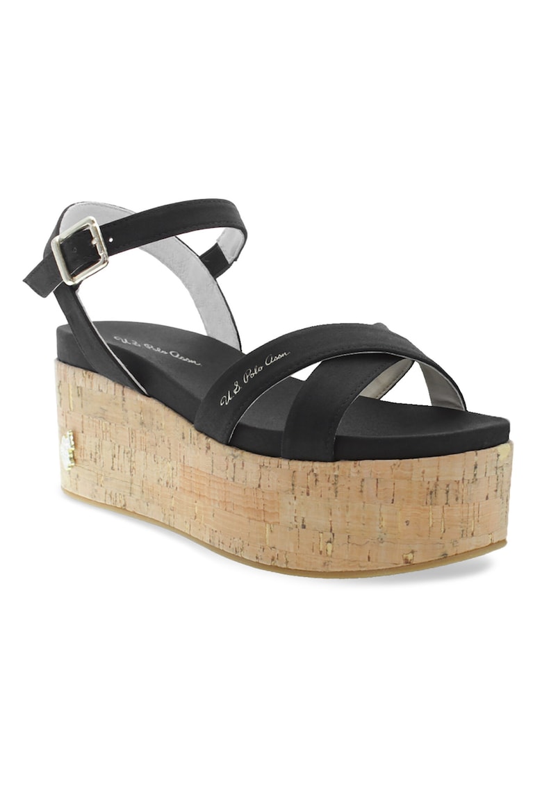 Sandale dama - 302825387 - Piele ecologica - Negru