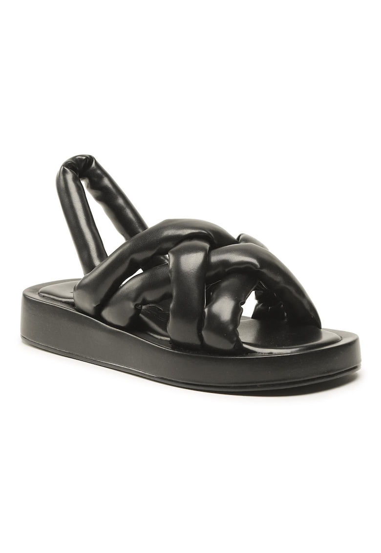 Sandale dama - 301797395 - Piele ecologica - Negru - Negru