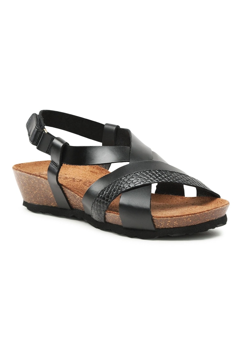 Sandale dama - 301973140 - Piele naturala - Negru