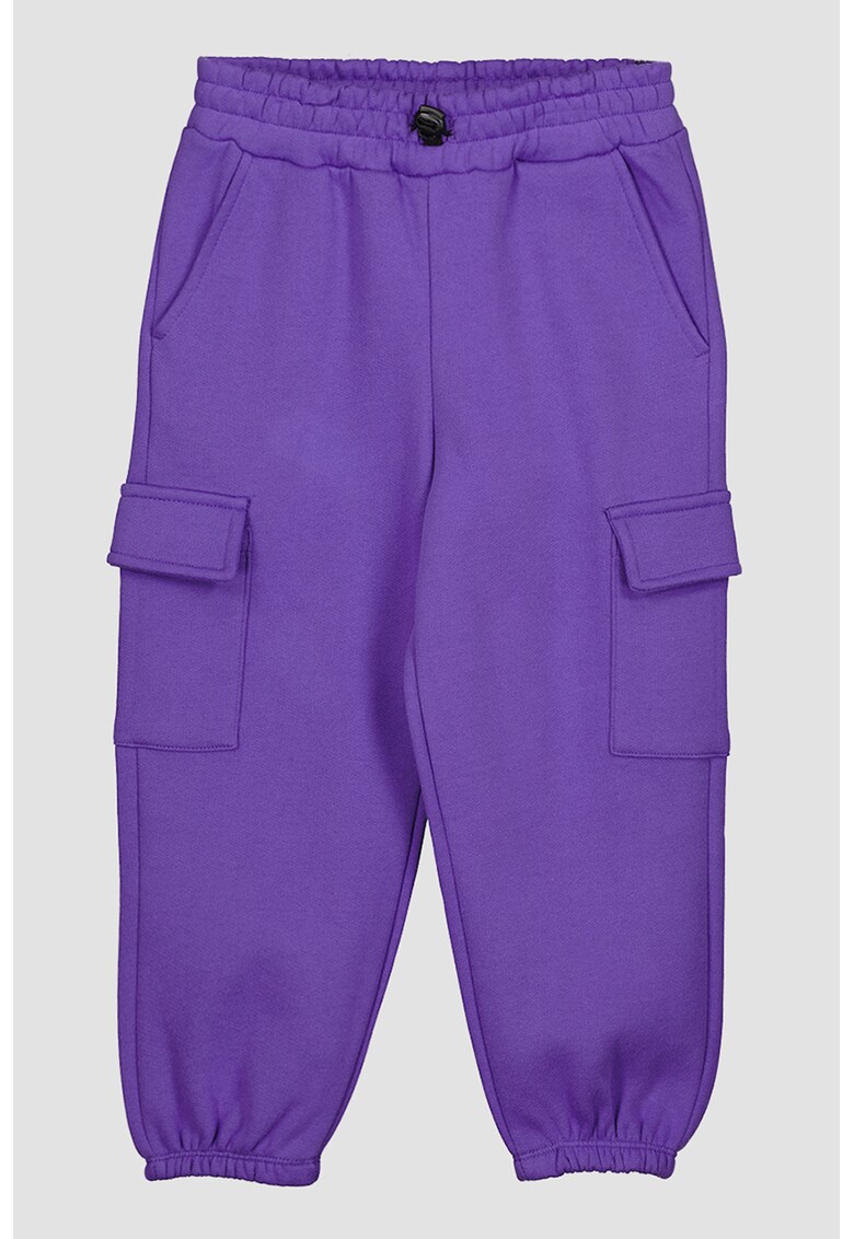 Pantaloni de trening cargo din amestec de bumbac