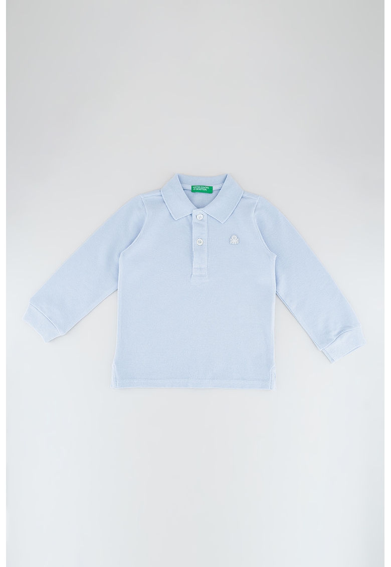 Bluza polo din pique de bumbac organic