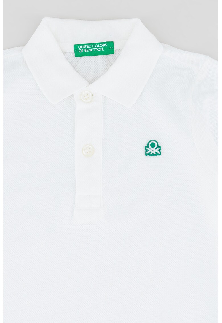 Bluza polo din pique de bumbac organic