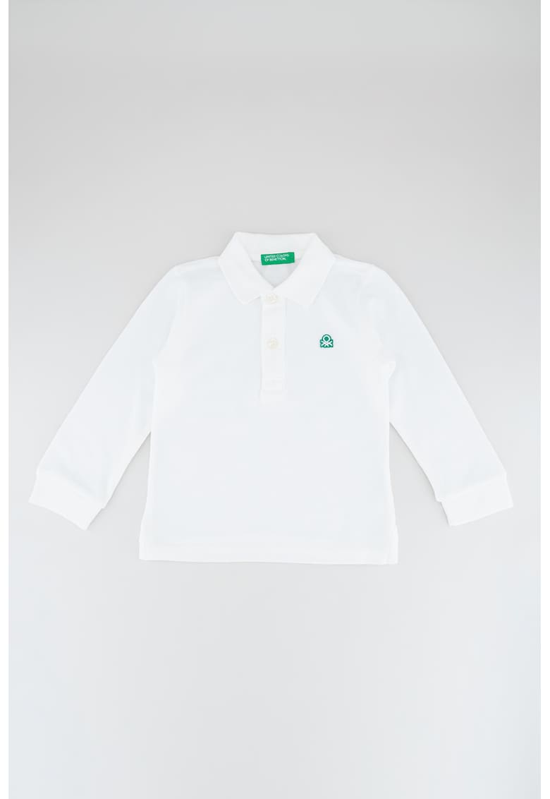 Bluza polo din pique de bumbac organic