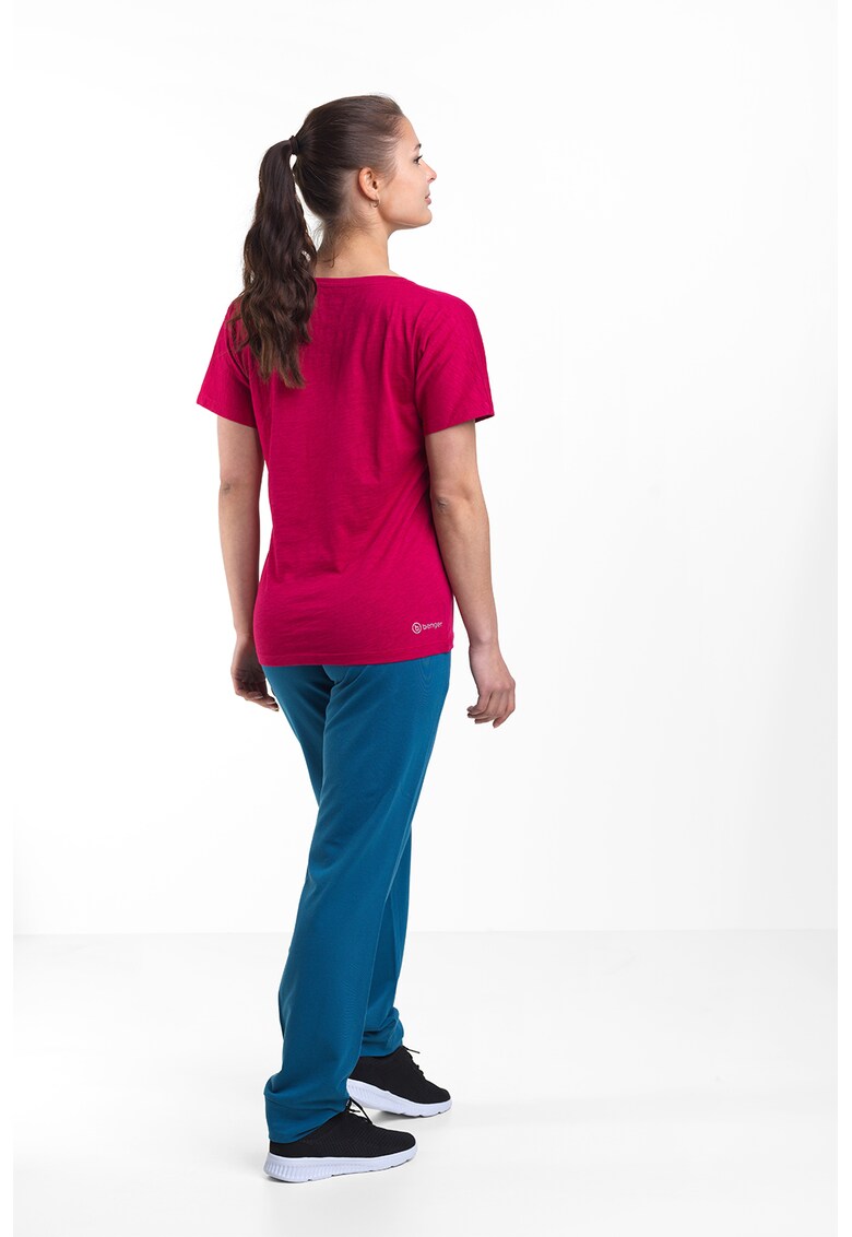 Tricou din bumbac organic cu decolteu in V Basic