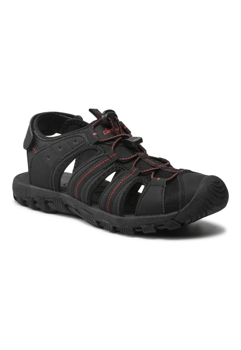 Campus Sandale barbati 300476147 - Piele ecologica/Textil - Negru - Negru