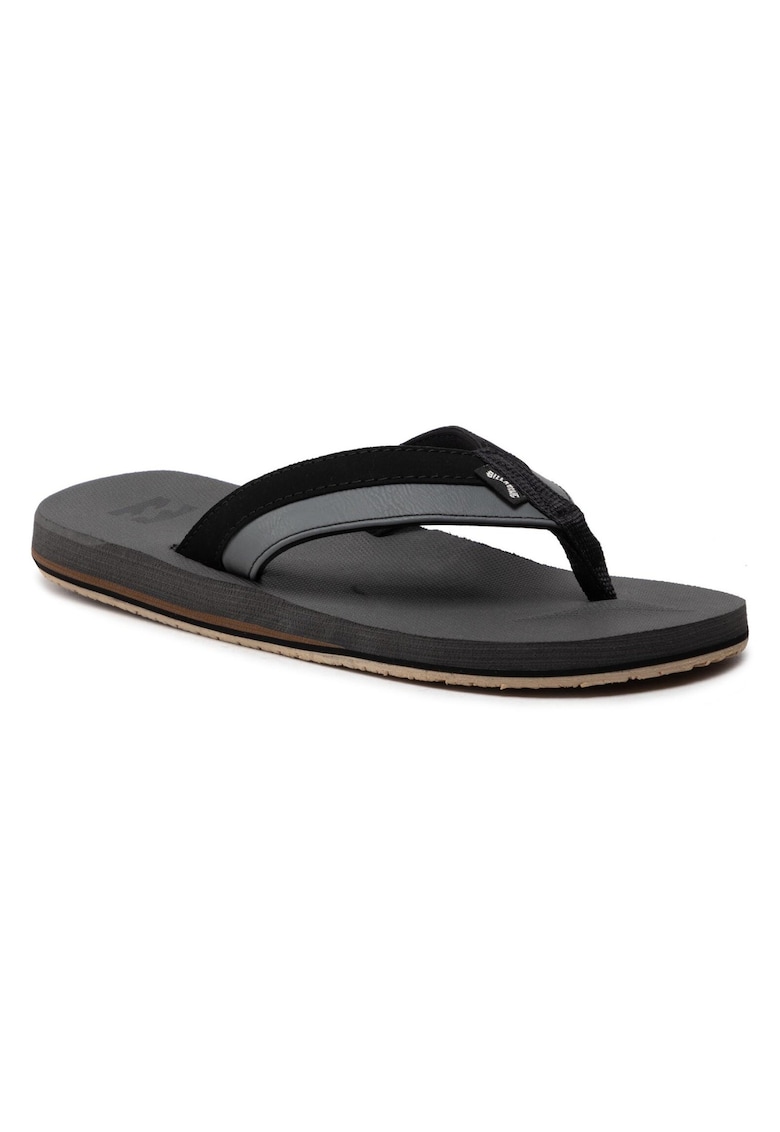 Papuci flip-flop barbati - 301191674 - Piele ecologica - Negru