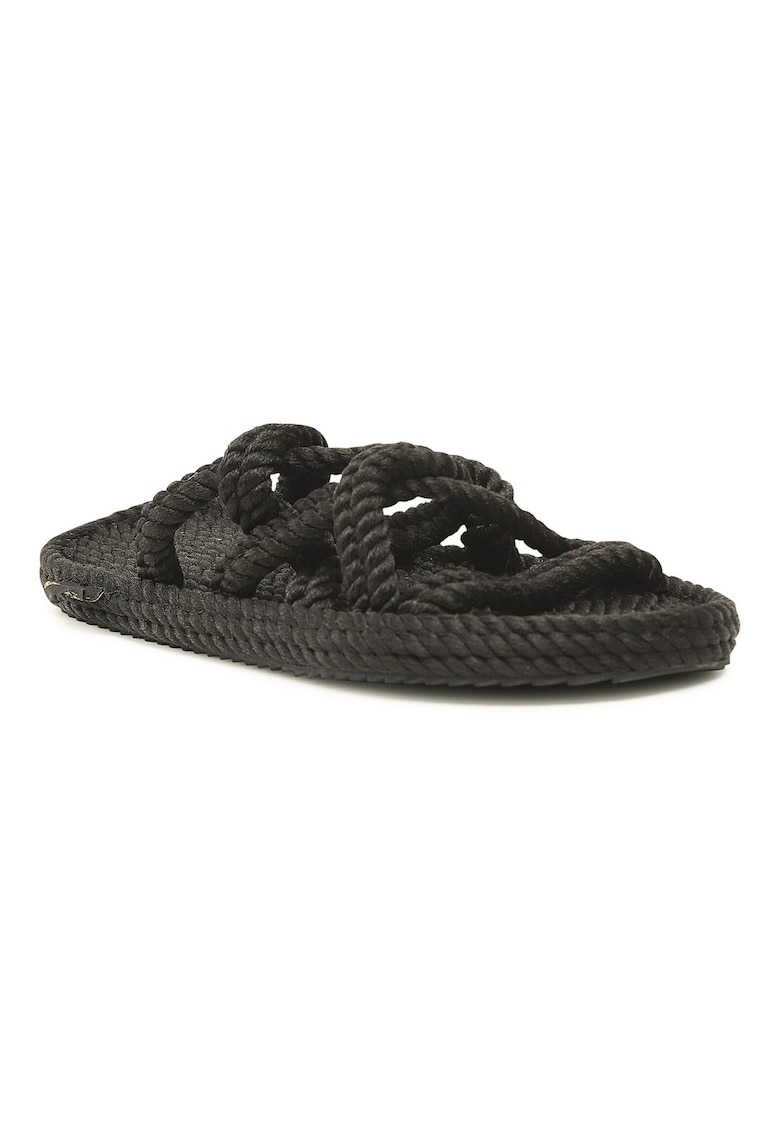 Papuci flip-flop dama - 302957613 - Textil - Negru