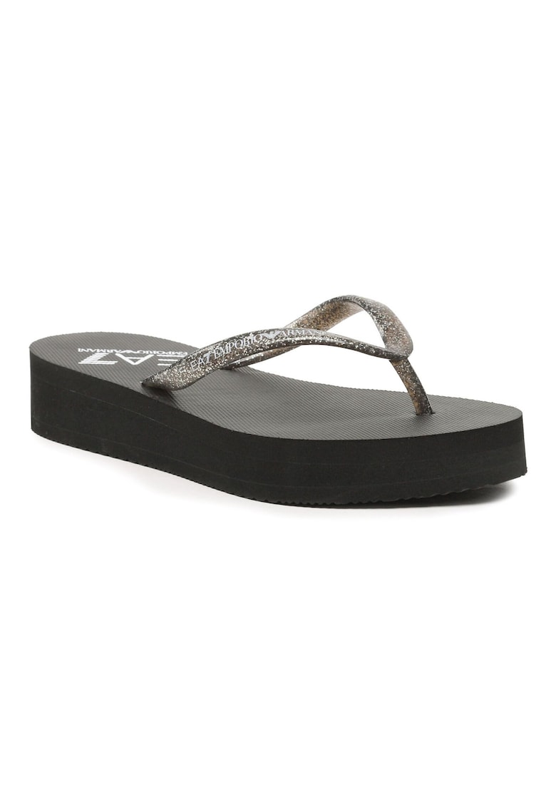 Papuci flip-flop dama -  302746255 - Textil - Argintiu