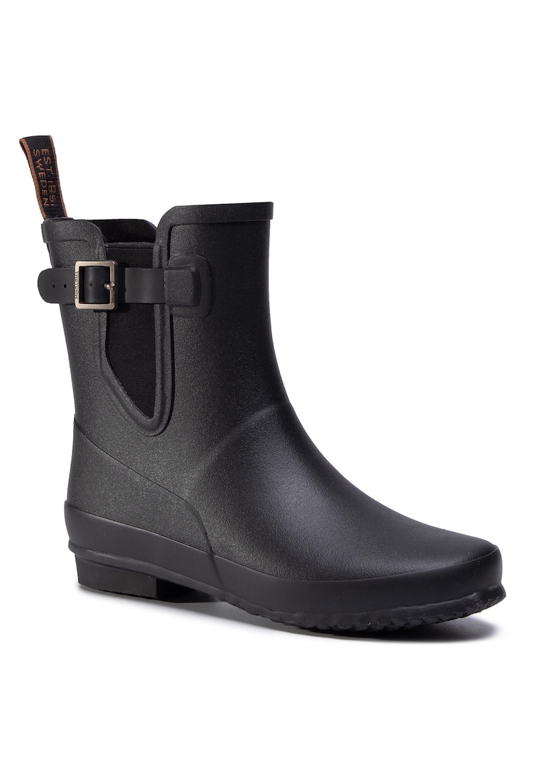 Cizme de ploaie dama - Textil/Cauciuc - Negru
