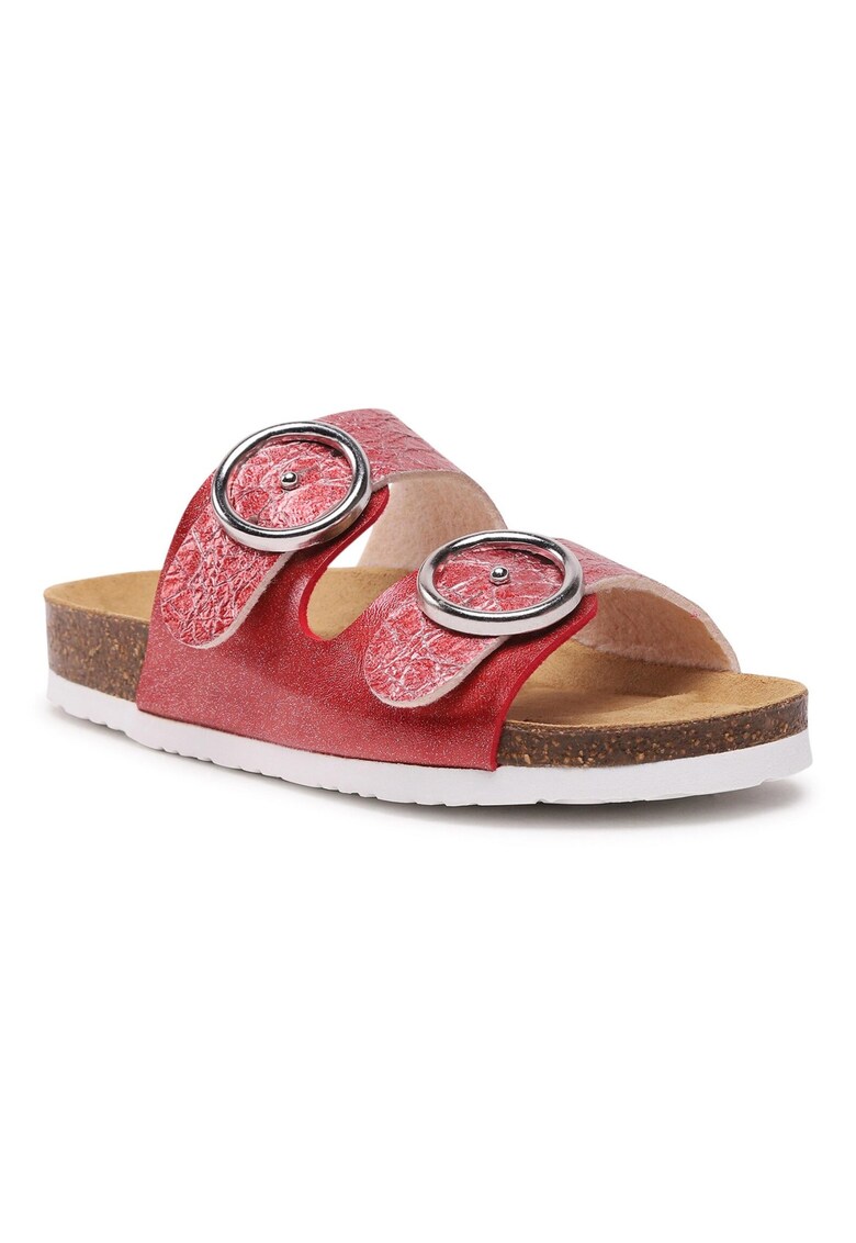 Papuci flip-flop dama - Brinkmann - 302050963 - Piele ecologica - Rosu