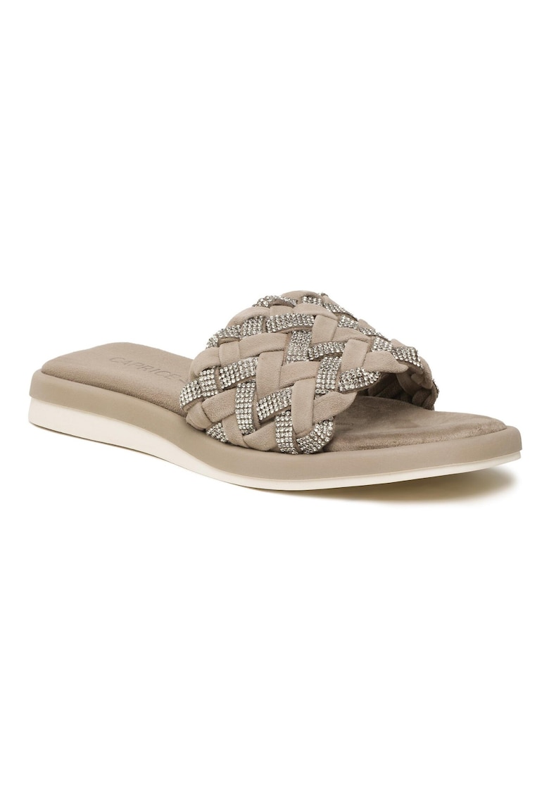 Papuci flip-flop dama - 302040230 - Piele naturala - Verde