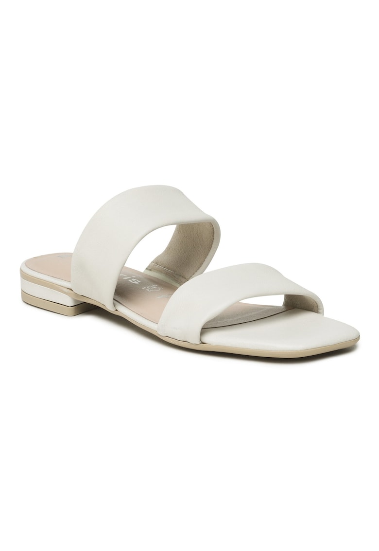 Papuci flip-flop dama - 302253784 - Piele naturala - Alb