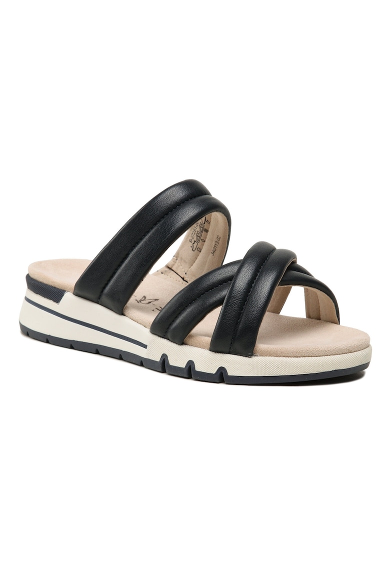 Papuci flip-flop dama - 301925682 - Piele naturala - Albastru