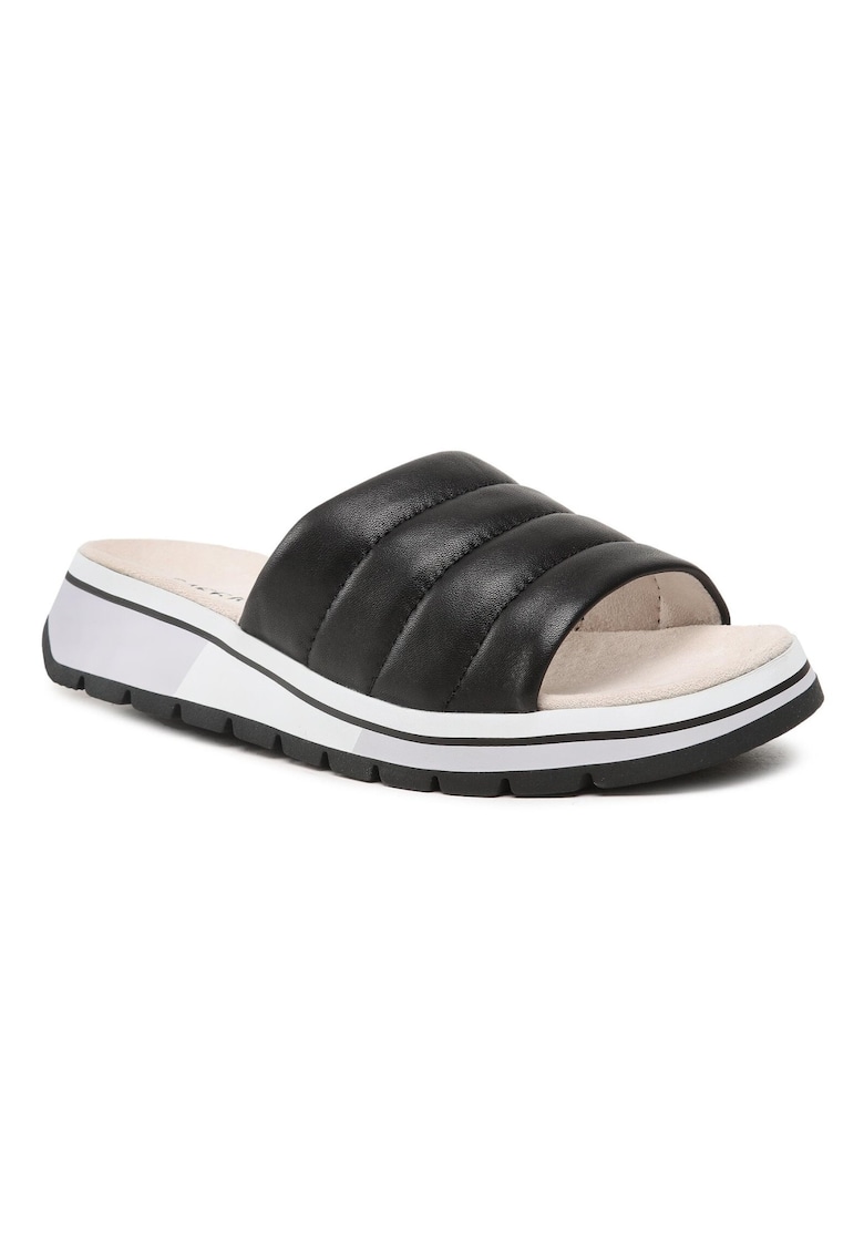 Papuci flip-flop dama - 301925316 - Piele naturala - Negru