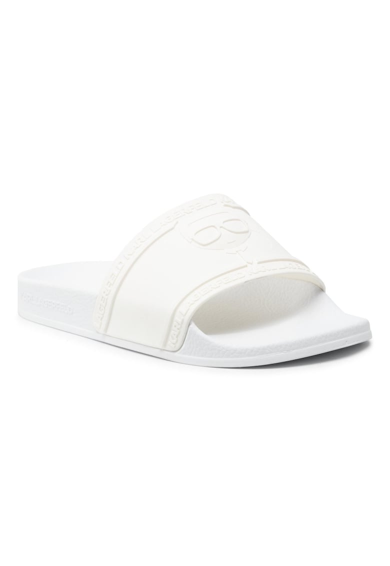 Papuci flip-flop dama - 209795141 - Textil - Alb