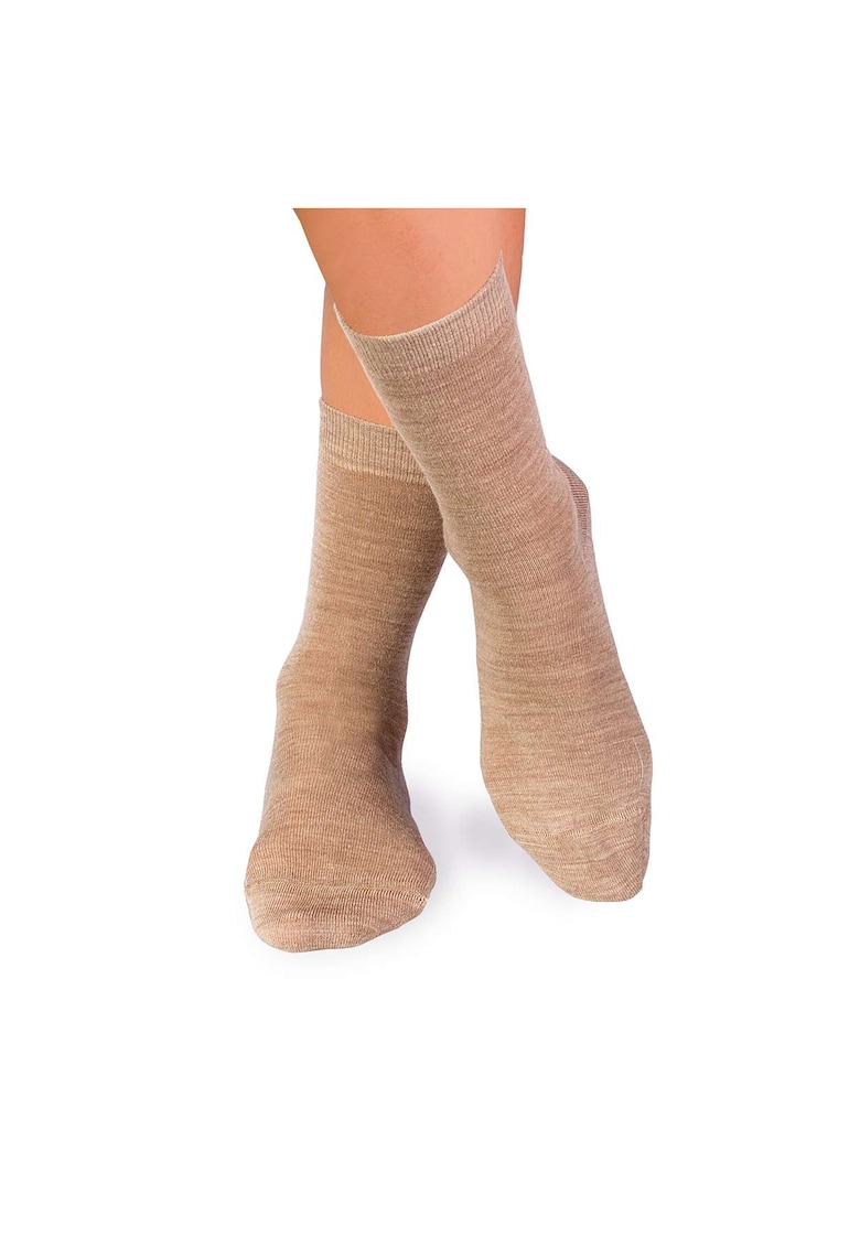 Sosete din lana merino Fine Bej Sosete din lana merino Fine Bej