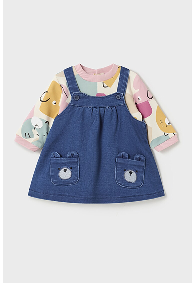 Set de bluza si sarafan din denim - 2 piese