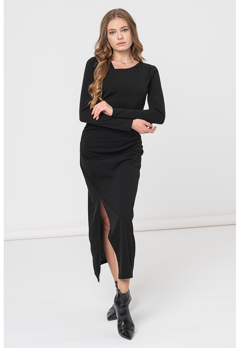 Rochie midi cu slit lateral