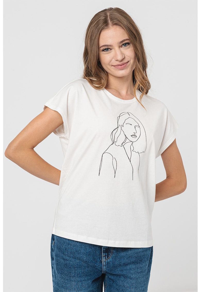 Tricou de bumbac organic cu imprimeu