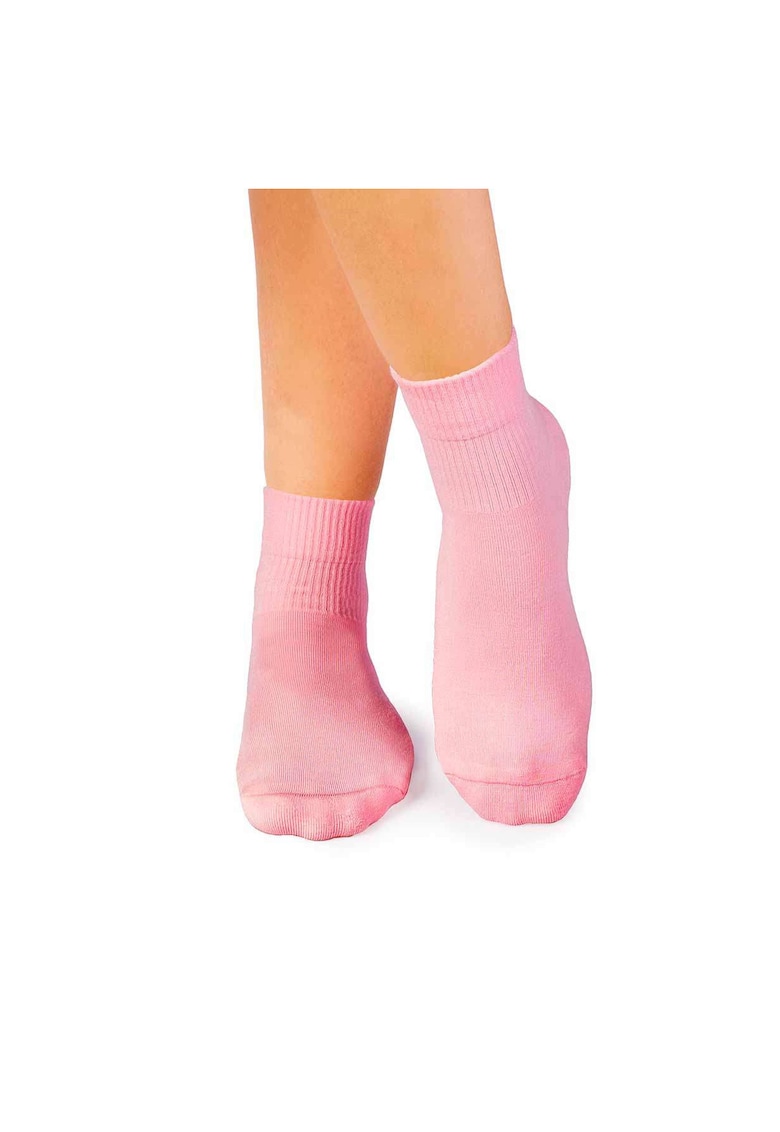 Sosete bumbac organic roz cu sageata si inimioara Active Day