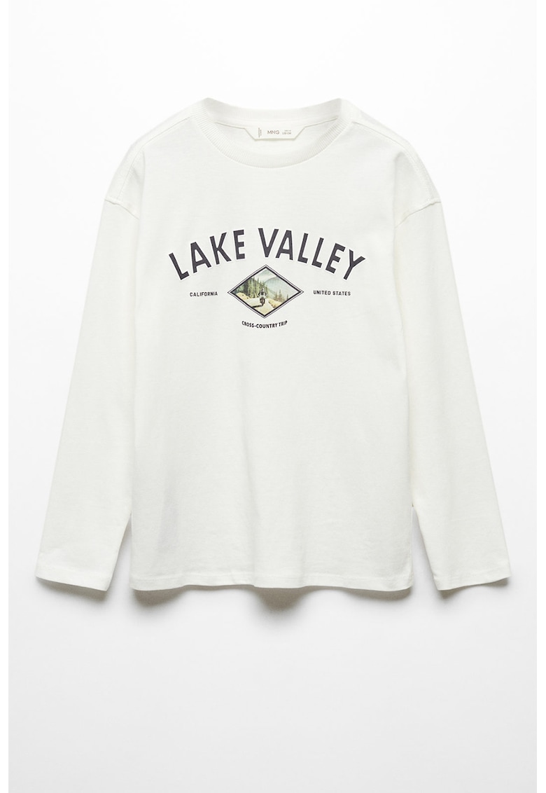 Bluza cu imprimeu text Valley