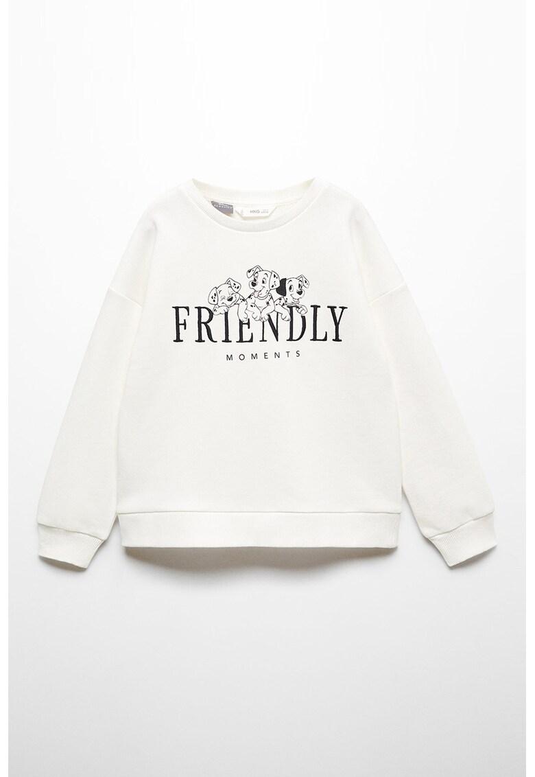 Bluza de trening cu imprimeu cu 101 Dalmatieni Friendly