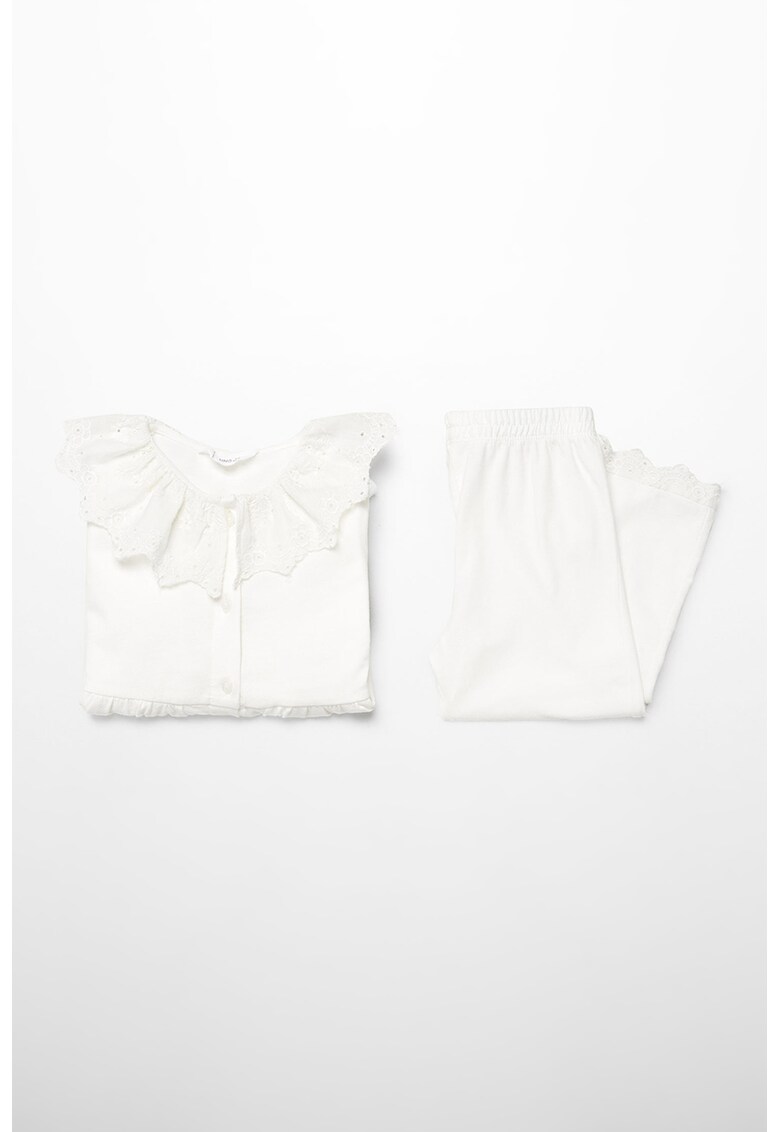 Pijama de bumbac cu detalii brodate Doll