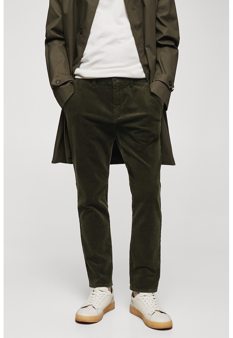 Pantaloni slim fit de reiat Berdam