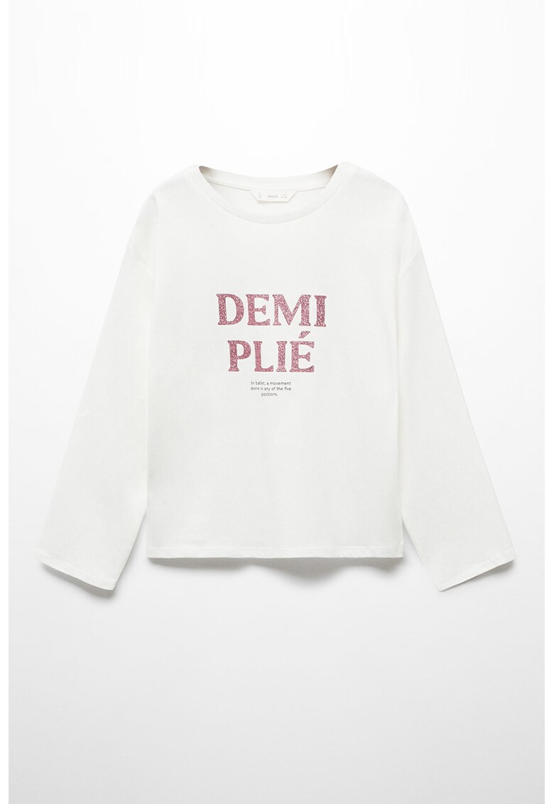 Bluza cu imprimeu text Demi
