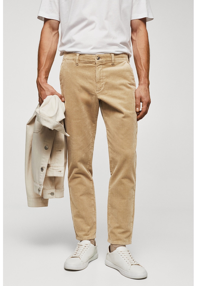 Pantaloni slim fit de reiat Berdam