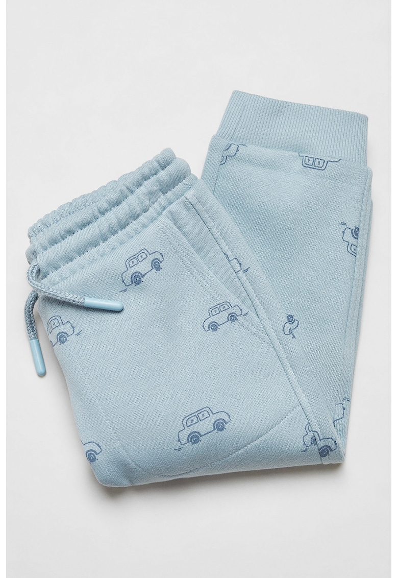 Pantaloni sport cu model grafic Aop