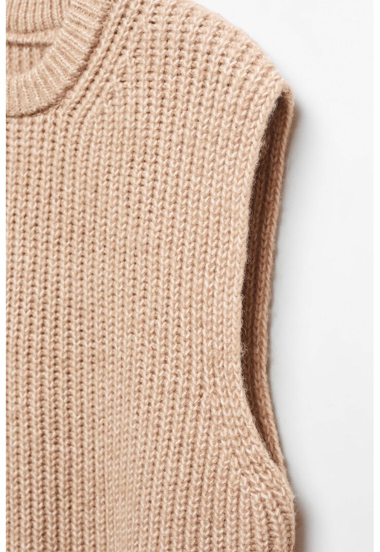 Vesta-pulover tricotata canela