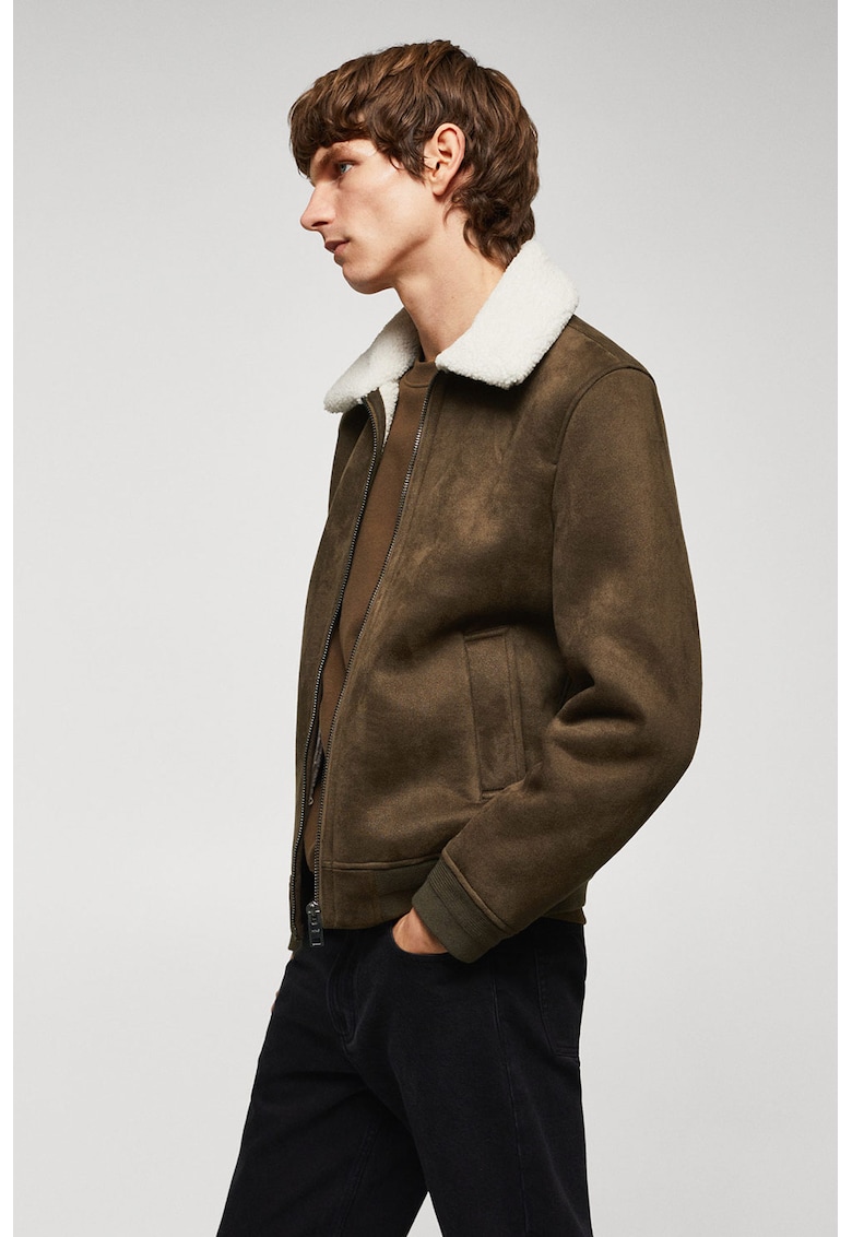 Jacheta cu captuseala de blana shearling sintetica Boston