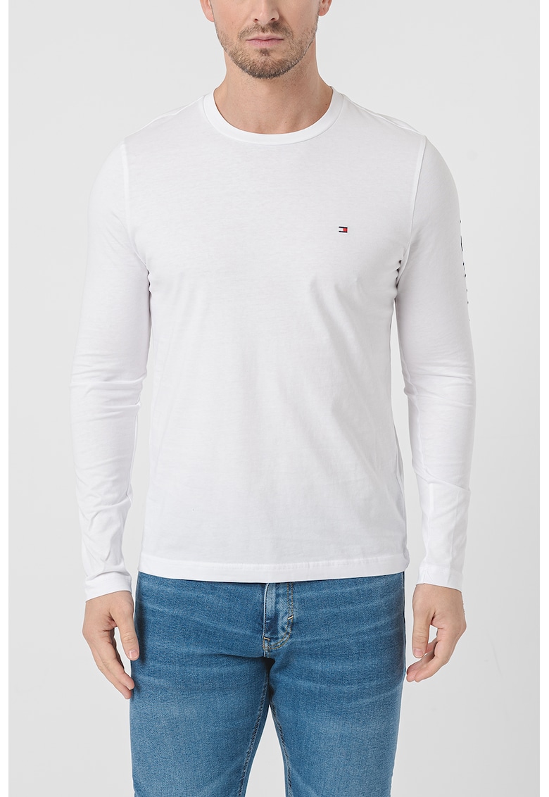 Bluza de bumbac cu logo - Alb optic