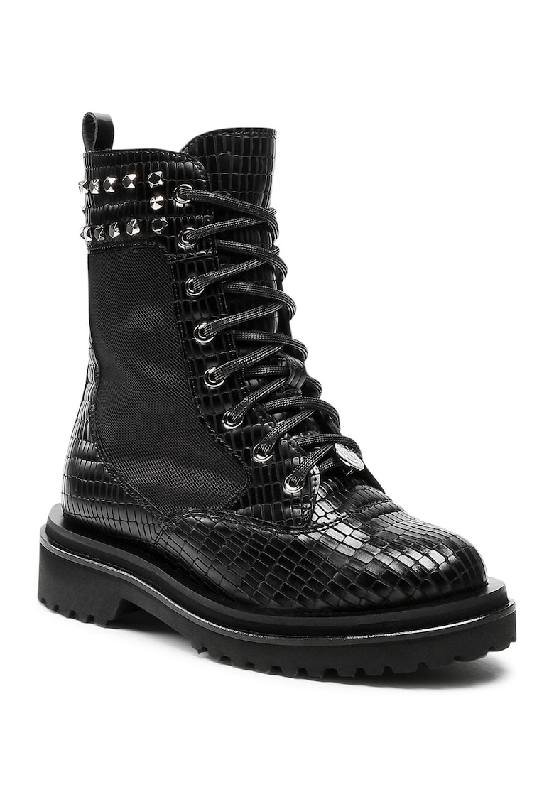 Ghete dama - 208231350 - Piele naturala - Negru - Negru