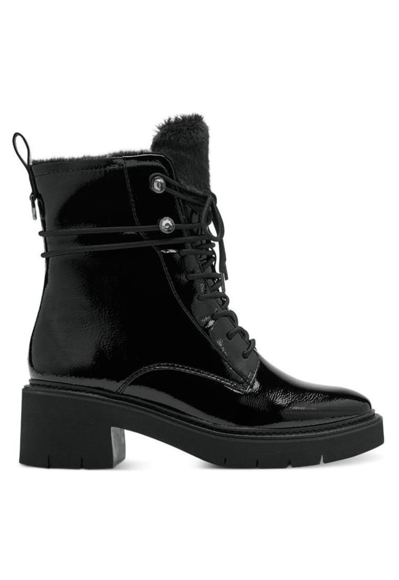 Ghete dama - Piele lacuita - Negru.