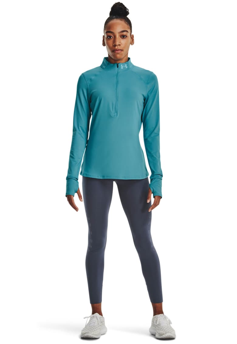 Bluza elastica cu fenta cu fermoar - pentru alergare Qualifier