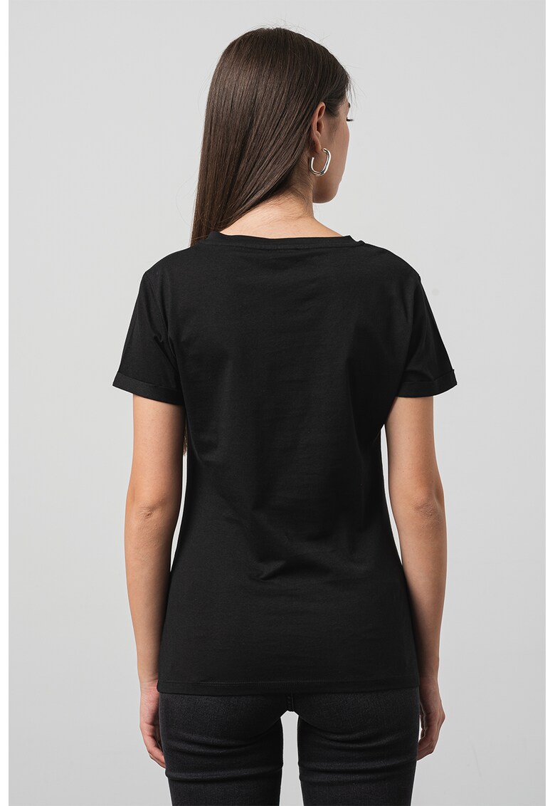 Tricou cu logo si decolteu in V