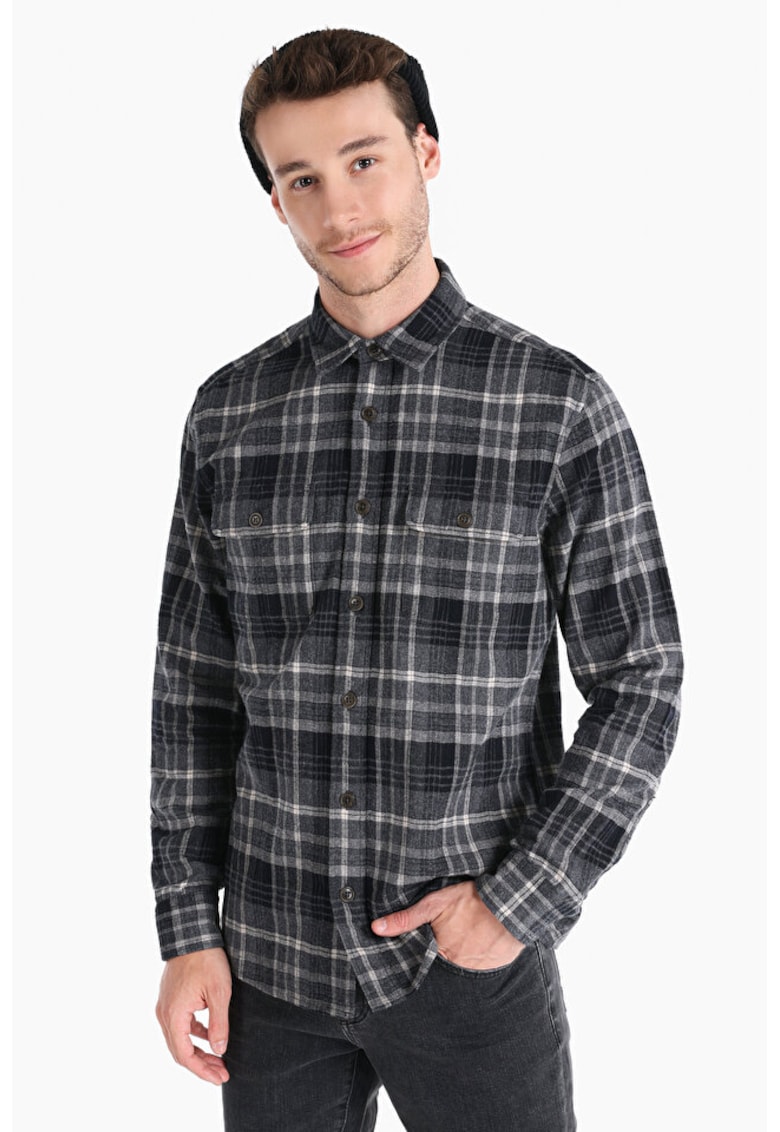 Camasa de bumbac cu model in carouri