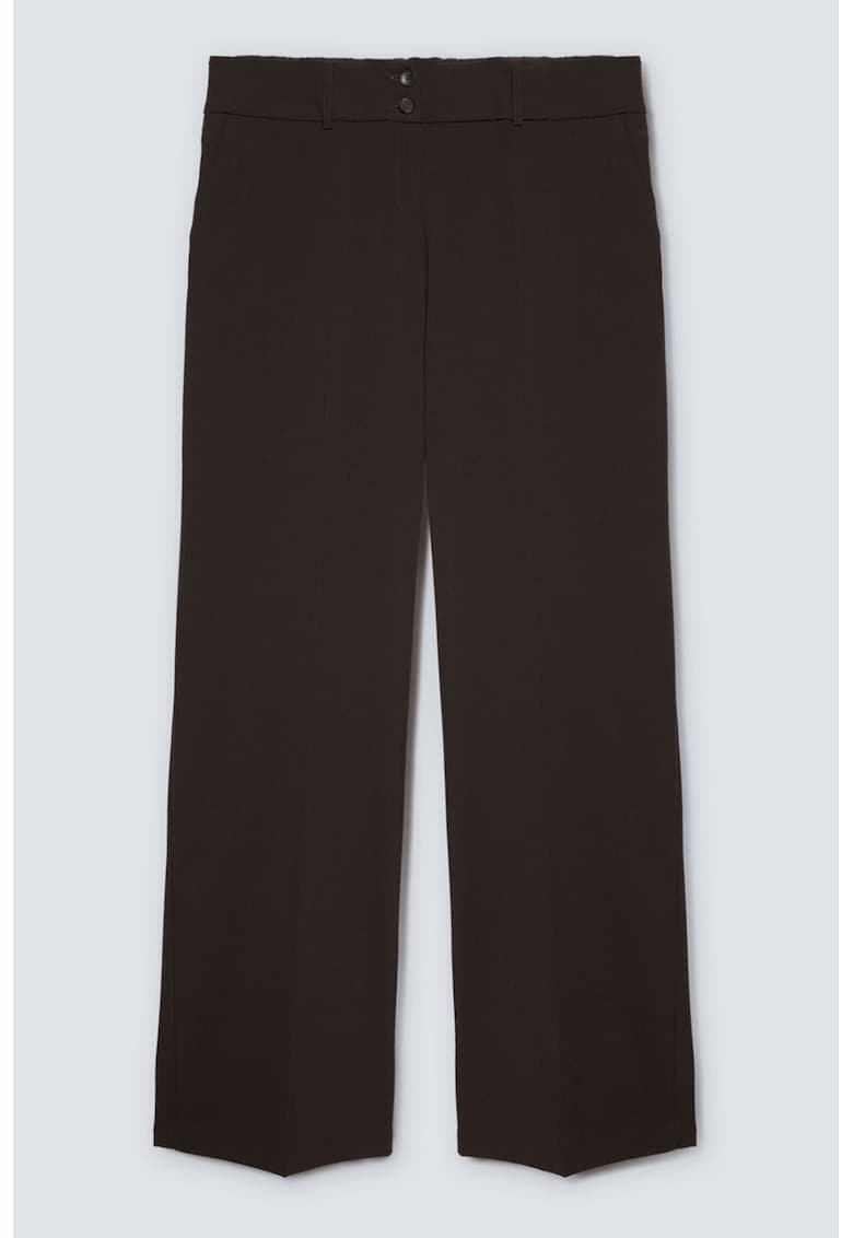 Pantaloni cu croiala dreapta si bucle pentru curea