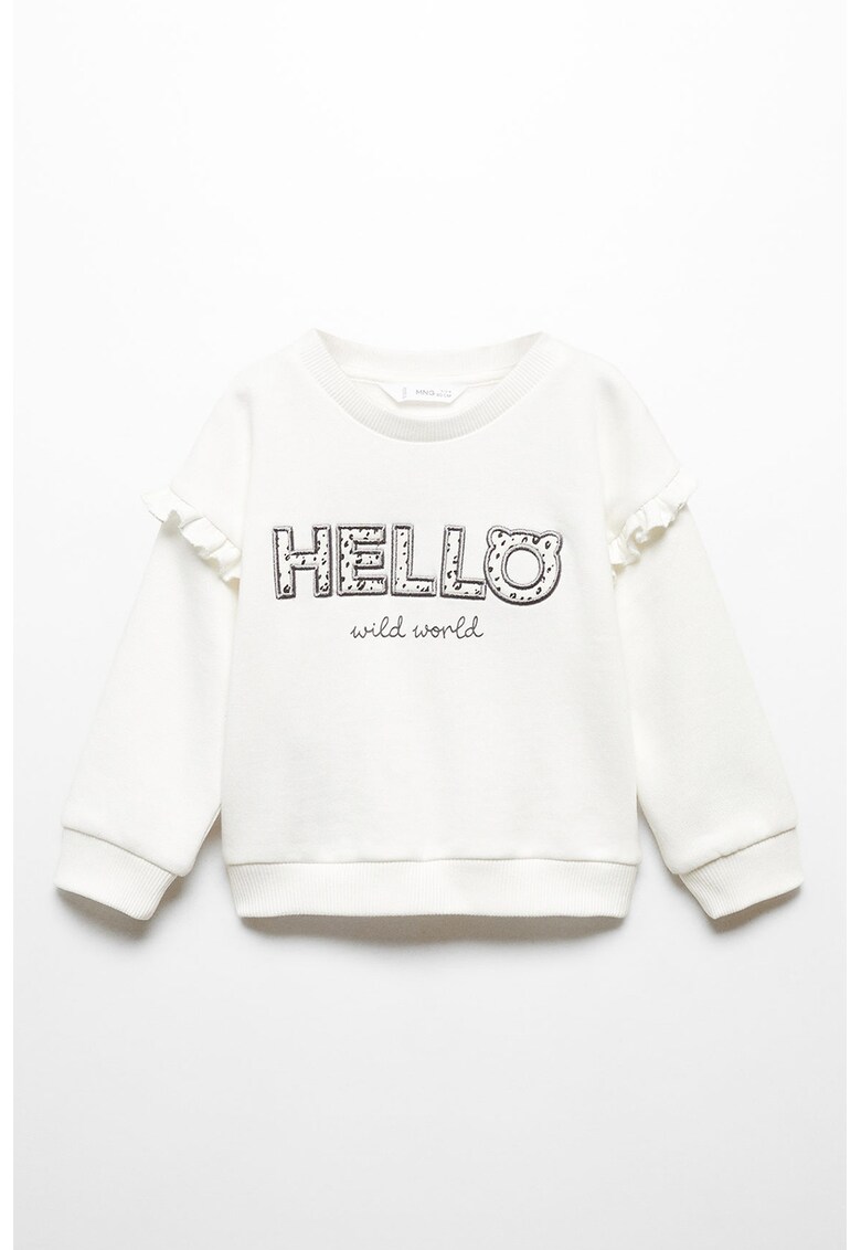 Bluza de trening cu decolteu la baza gatului Hello