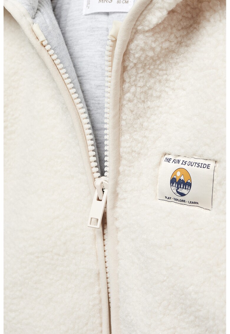 Jacheta din blana shearling sintetica cu gluga corea