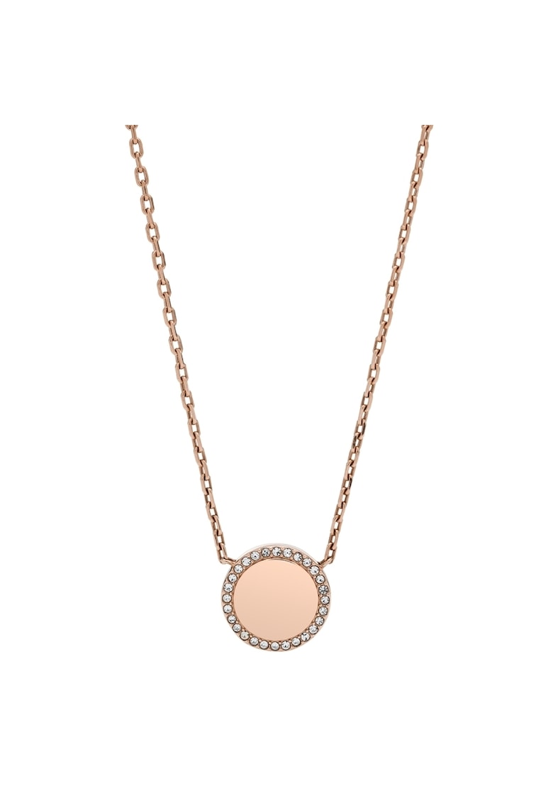 Colier Pavé Disc JOF00491791 - Rose gold