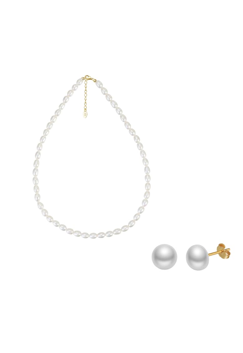 Set Colier si Cercei Perle de Cultura Portofino - Argint 925