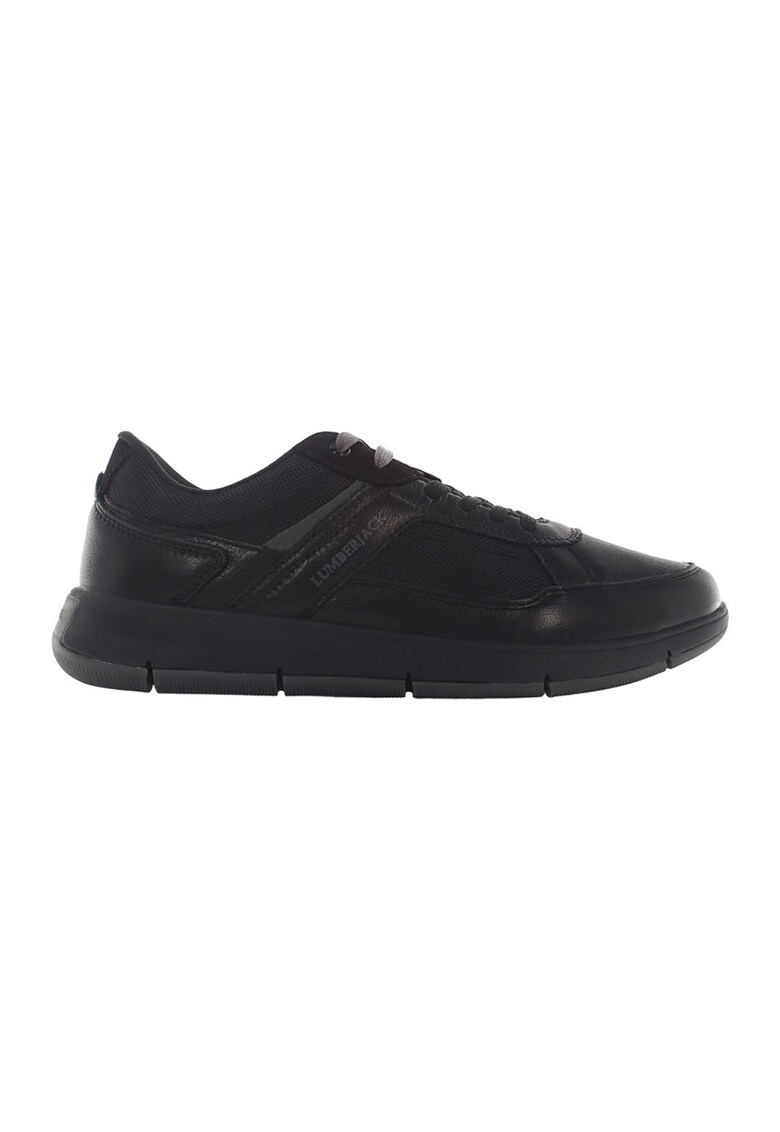 Pantofi sport low cut cu garnituri din piele